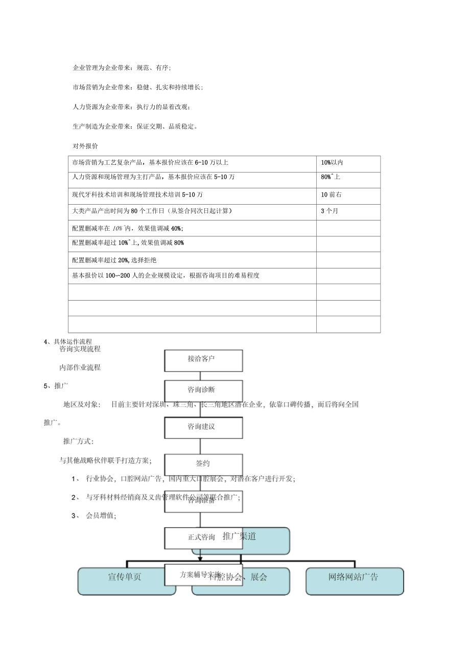 管理咨询服务策划方案